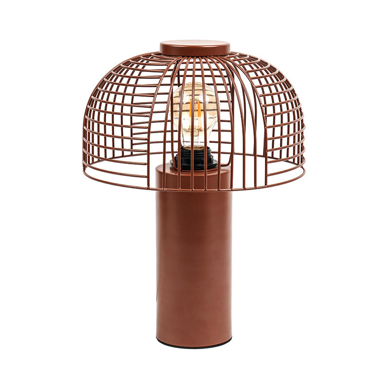 Klietka čiernej klietky kovaná železná stolová lampa