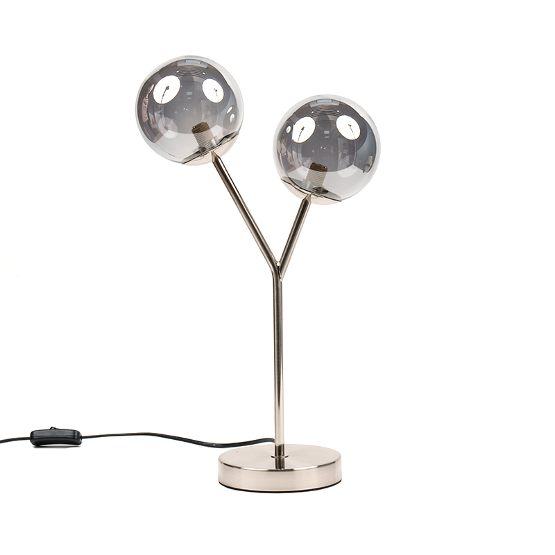 Sférická sklenená stolová lampa