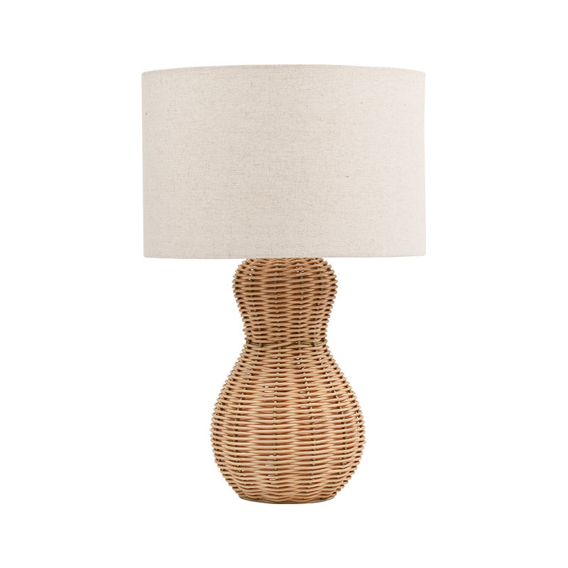 Ručne vyrábaná ratanová umelecká stolová lampa