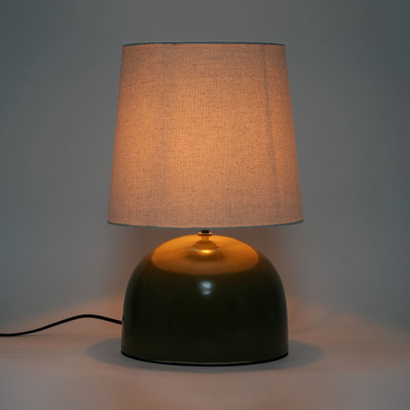 Veľká jednoduchá keramická okrúhla spodná stolová lampa
