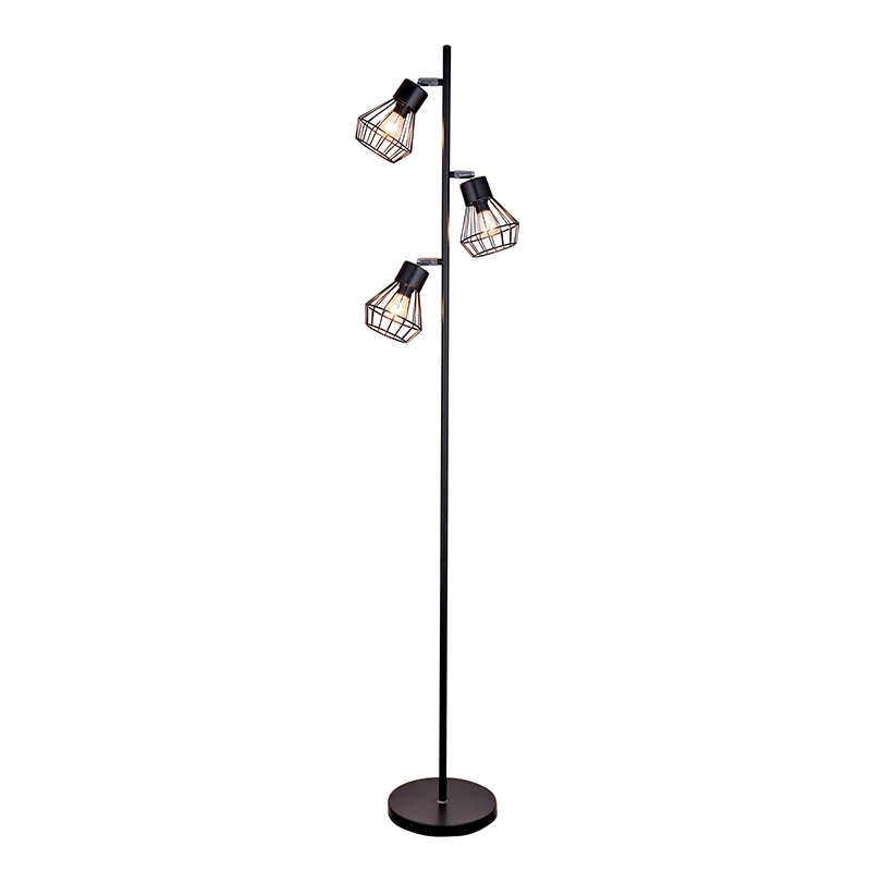 Troj hlava stromová lampa železná lampa