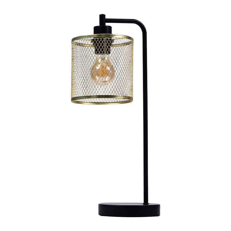 Čierna lampa stolovej lampy